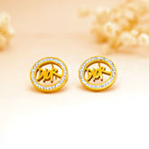 Dior-Inspired Crystal Circle Stud Earrings